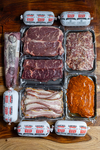 May Meat Bundle Box (Small) | Beef & Pork Freezer Bundle | Light Hill Meats