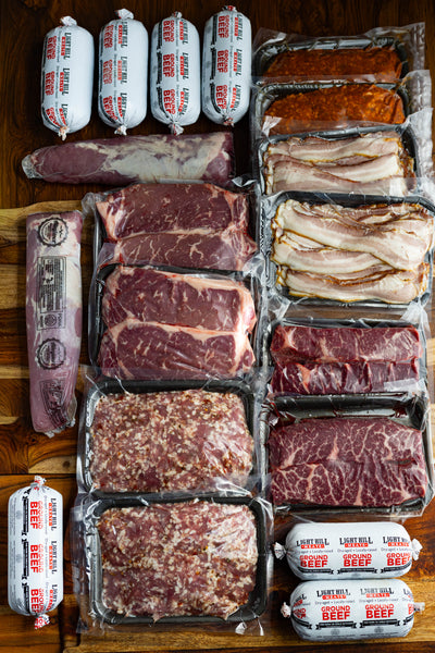 May Meat Bundle Box (Large) | Beef & Pork Freezer Bundle | Light Hill Meats